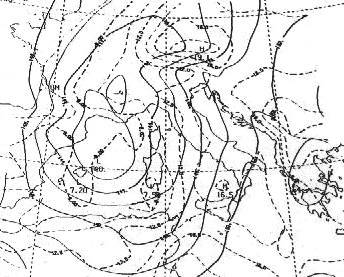 La situazione il 24 Settembre, carta a 850hPa