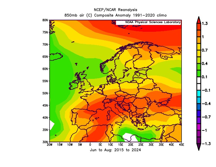 850 mb air composite anomaly