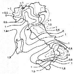 Anomalia temperature estive 1997