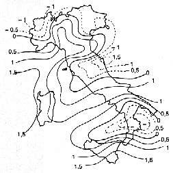 Anomalia temperature estive 1997