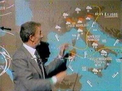 Fotogramma tratto dalla trasmissione "Che tempo fa", dove Baroni annuncia l’ondata di freddo