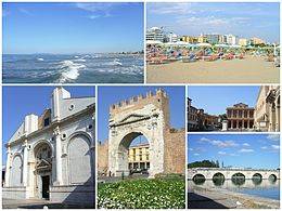 Collage della città di Rimini