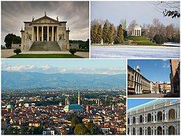 Collage della città di Vicenza