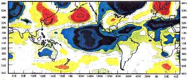 La distribuzione a scala planetaria delle zone di raffreddamento e riscaldamento atmosferico