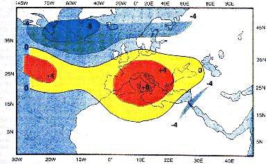 Gli incrementi del campo a 500 hPa