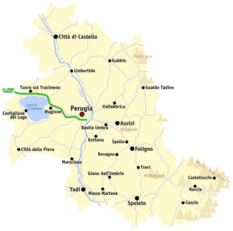 Mappa provincia di Perugia