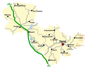 Mappa provincia di Terni