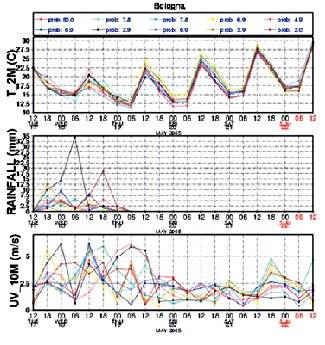 Esempio di meteogramma prodotto dal COSMO-LEPS