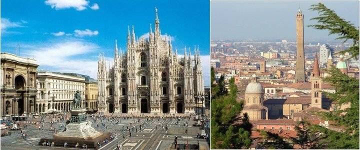 Milano e Bologna: due splendide città italiane