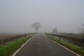 Nebbia fitta a sud della città