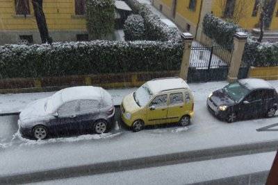 Una delle numerose nevicate di Bologna