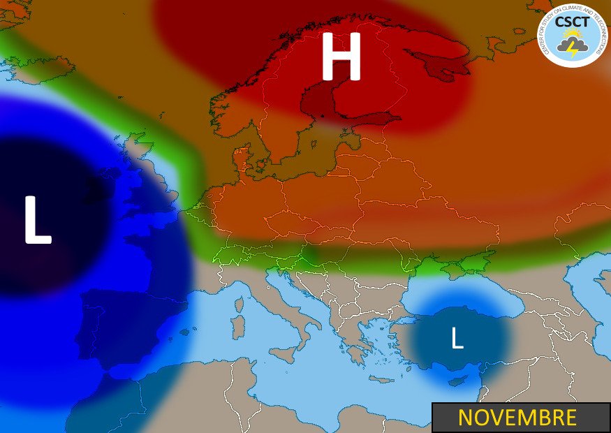 Proiezioni meteo Novembre 2025