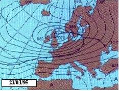 Pressione al suolo il 23 Gennaio 1995