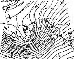 Topografia a 500hPa del 12 Maggio 1995