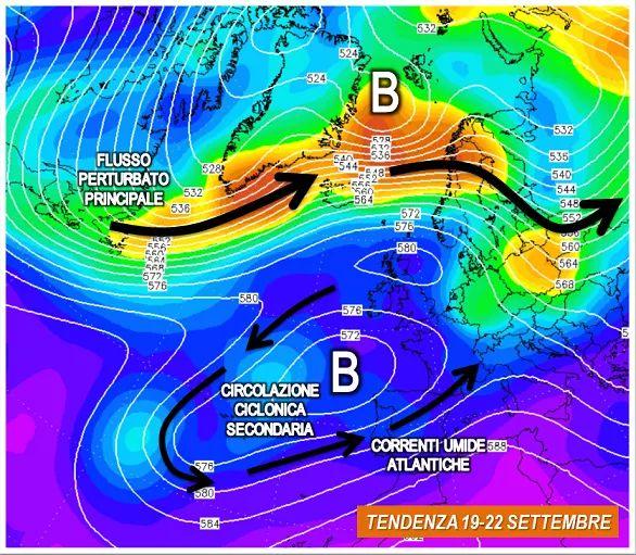 Situazione media prevista per il 19-22 Settembre