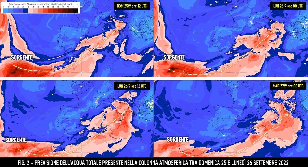 Acqua totale per il 25-26 settembre 2022