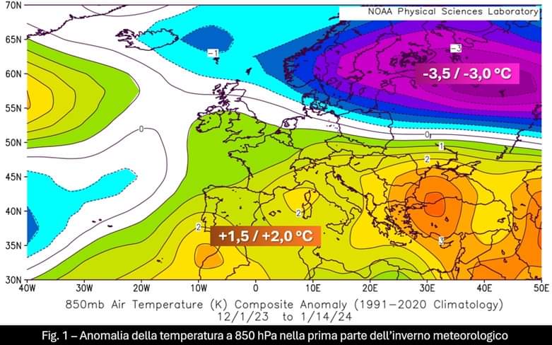 Anomalia prima parte dell'inverno