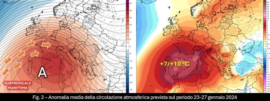 Anomalie attese per il 23-27 gennaio 2024