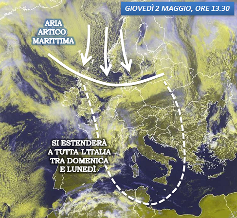 Aria artico-marittima in arrivo maggio 2019