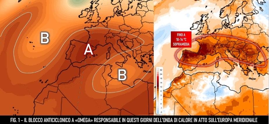 Blocco omega anticiclonico agosto 2023