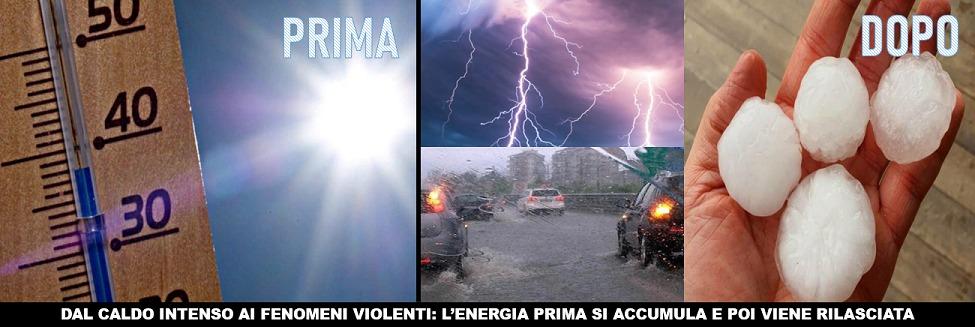 Dal caldo intenso ai temporali