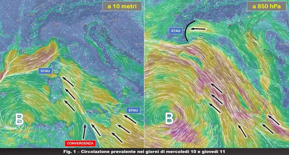 Circolazione prevista per il 10-11 Novembre