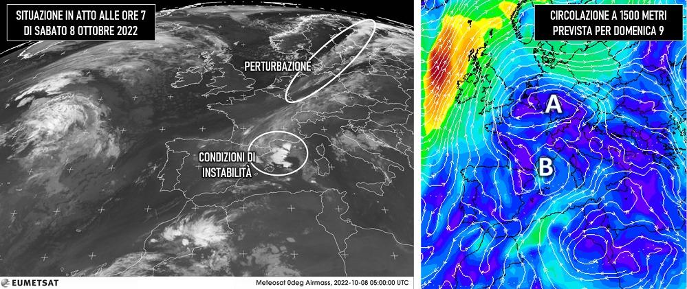Circolazione 8 ottobre e mappa 9 ottobre 2022
