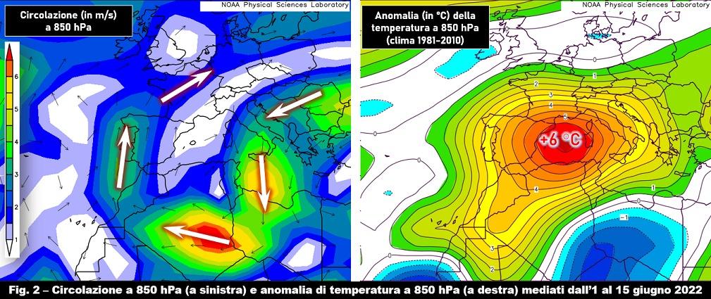 Circolazione e anomalie 1-15 Giugno 2022