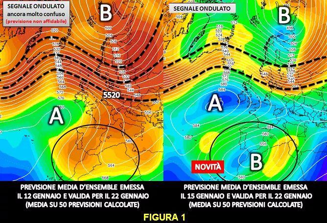 Confronto ensemble per il 22 Gennaio