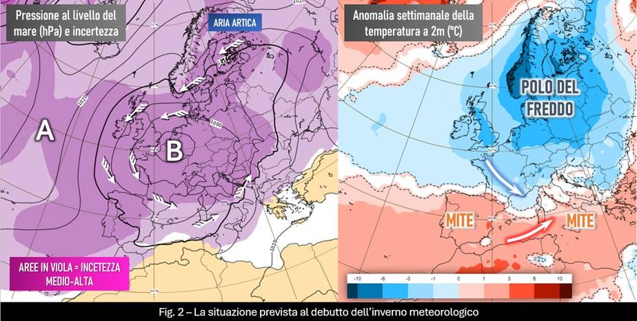 Il debutto dell'inverno meteorologico 2023