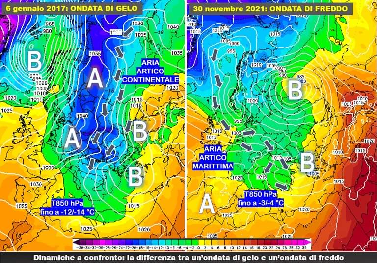 Differenza tra un'ondata di gelo e un'ondata di freddo