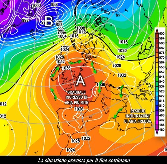Evoluzione attesa per l'11 e il 12 febbraio 2023