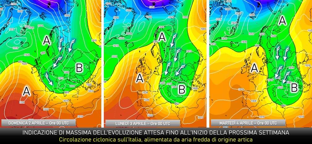 Mappa di previsione per il 2-4-aprile 2023