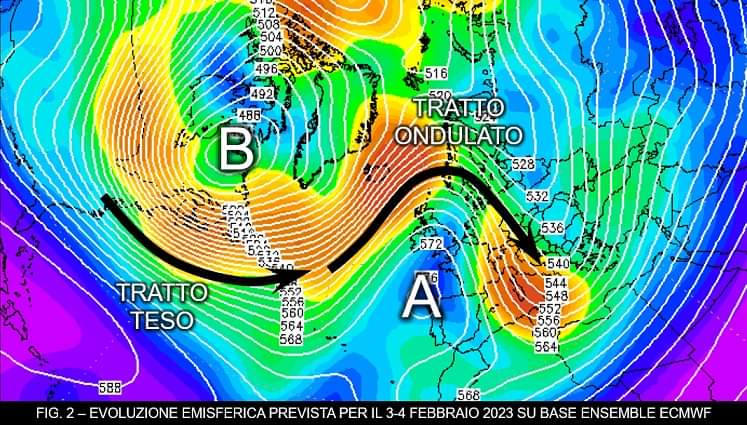 Evoluzione attesa per il 3-4 febbraio 2023