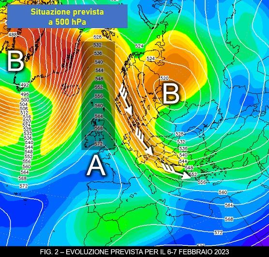 Evoluzione attesa per il 6-7 febbraio 2023