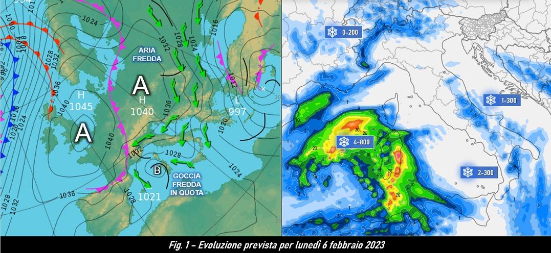 Evoluzione attesa per il 6 febbraio 2023