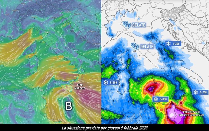 Evoluzione attesa per il 9 febbraio 2023