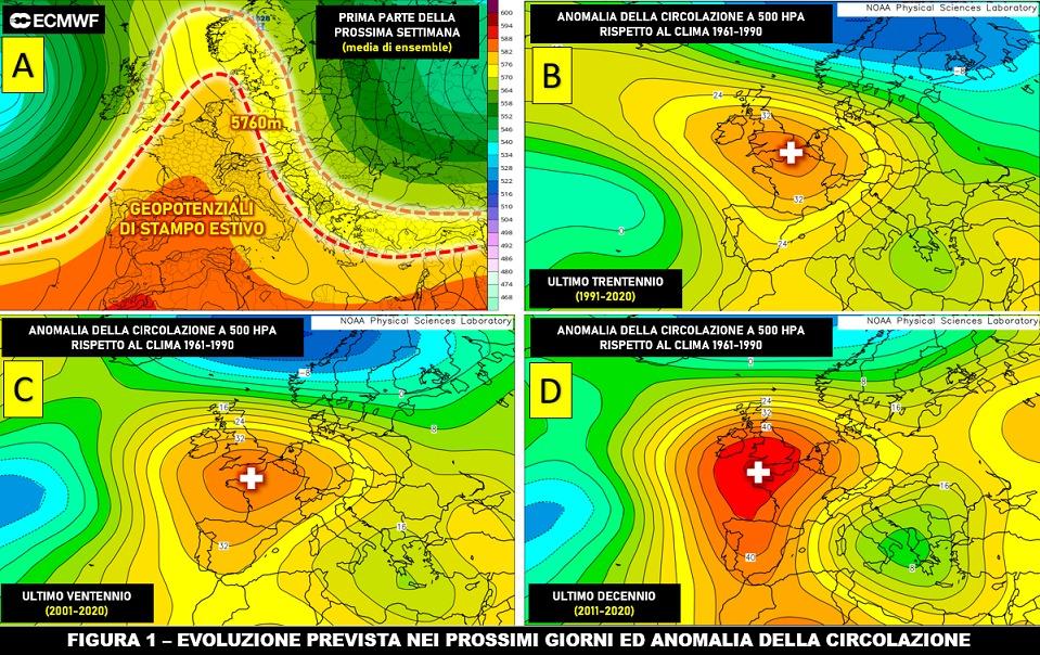 Evoluzione e anomalia prossimi giorni