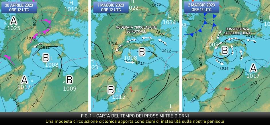 Evoluzione attesa fino al 2 maggio 2023