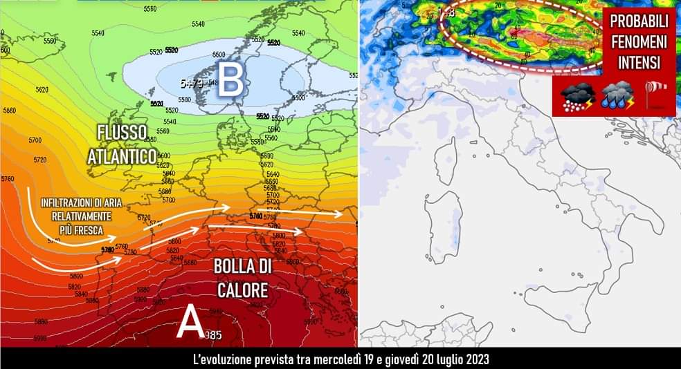 Evoluzione attesa per il 19-20 luglio 2023