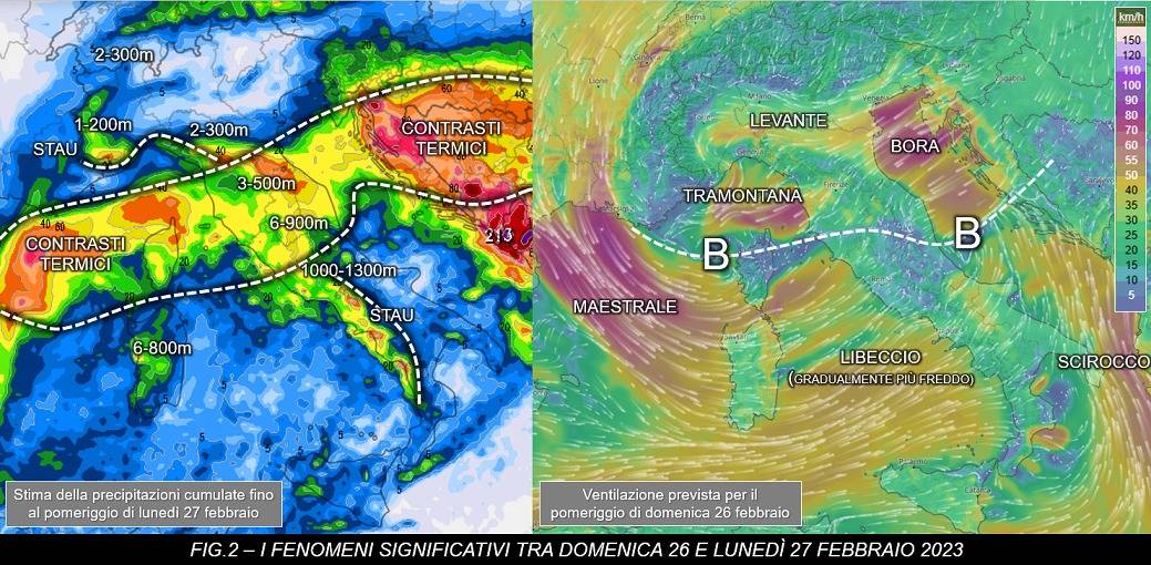 Fenomeni attesi per il 26 febbraio 2023