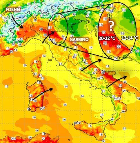 Classico effetto fohn e garbino