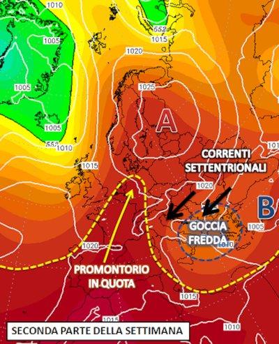 Goccia fredda in quota