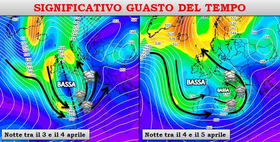 Guasto del tempo atteso tra il 3 e il 5 Aprile