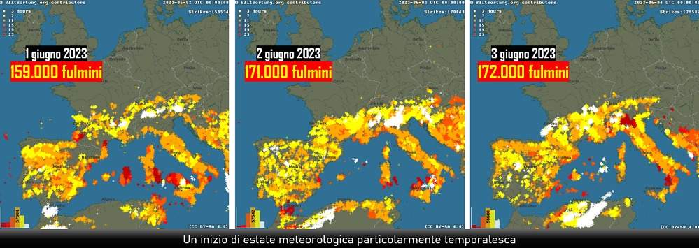 Inizio estate 2023 molto temporalesca