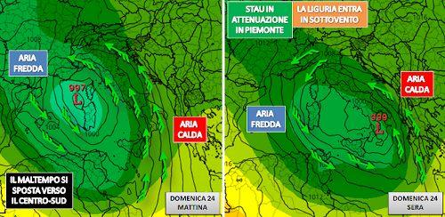 Il maltempo si sposta verso il Centro-Sud