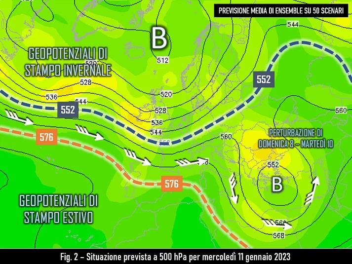 Mappa di previsione per l'11 gennaio 2023