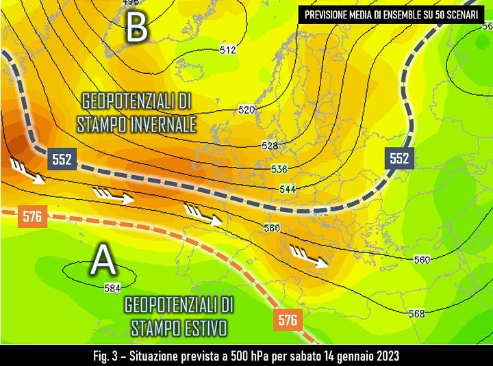 Mappa di previsione per il 14 gennaio 2023