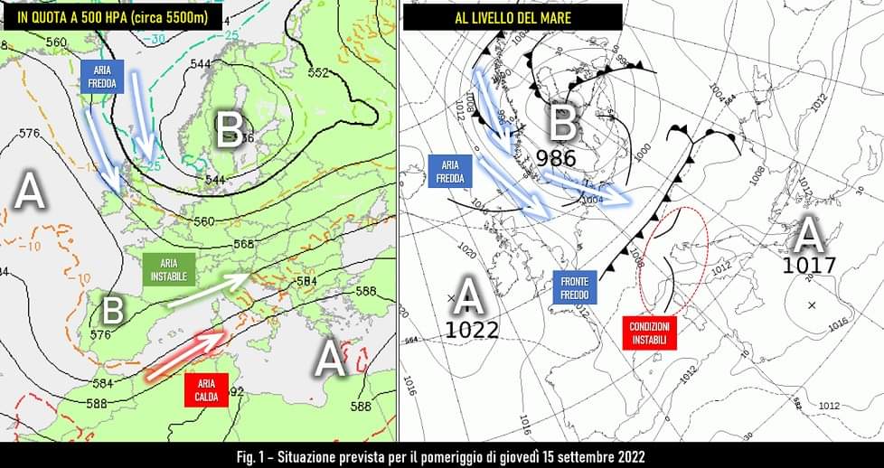 Mappa di previsione per il 15 Settembre 2022