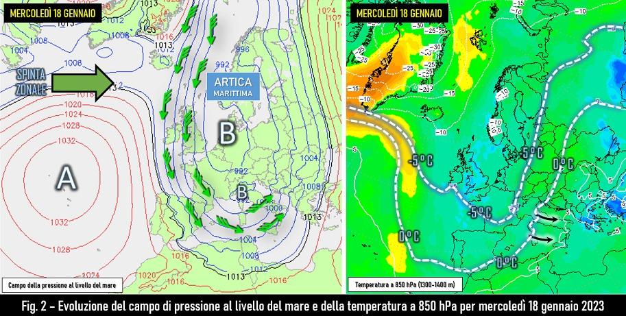 Mappa di previsione per il 18 gennaio 2023